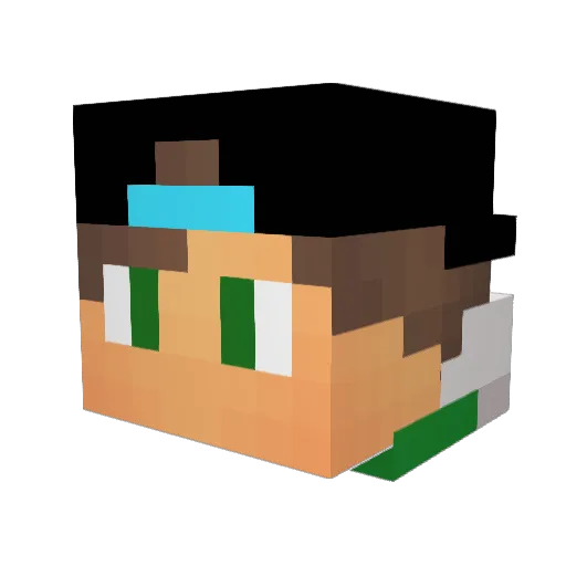 Shizznet Minecraft avatar head, 3D render