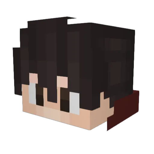 Shizzuki Minecraft avatar head, 3D render