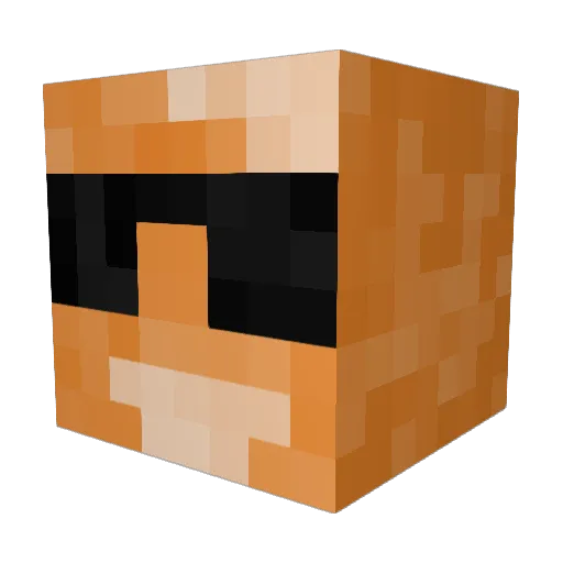 Shkadush Minecraft avatar head, 3D render