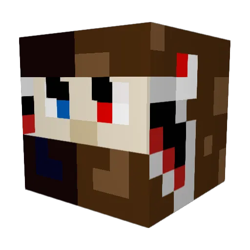 Shlatty4L Minecraft avatar head, 3D render