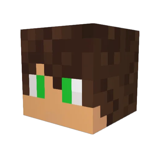 ShleepCuh Minecraft avatar head, 3D render