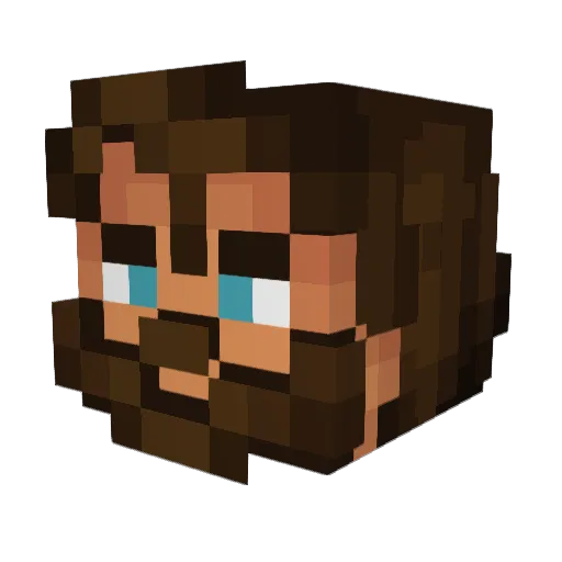 Shlemmm Minecraft avatar head, 3D render