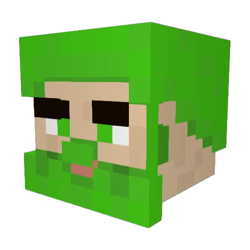 Shlengus Minecraft avatar head, 3D render