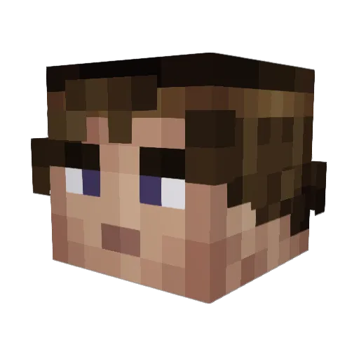 ShlexGunther Minecraft avatar head, 3D render