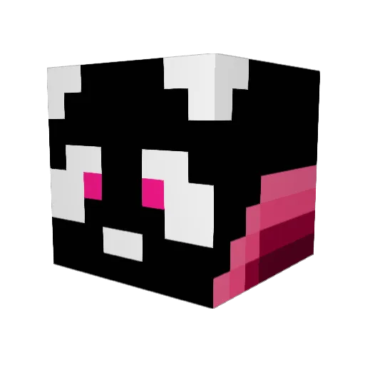 Shllump Minecraft avatar head, 3D render