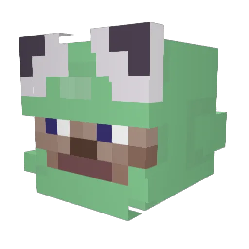Shloinger Minecraft avatar head, 3D render