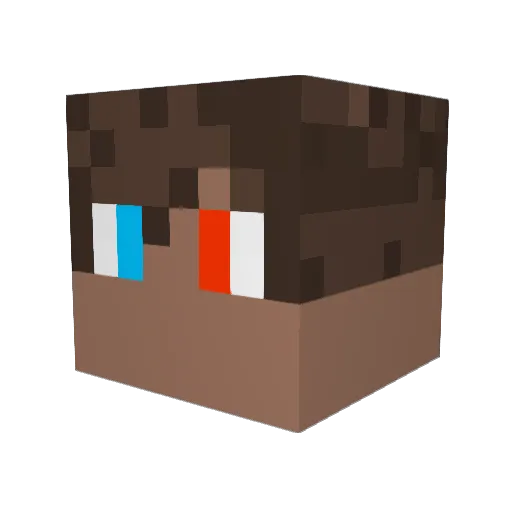 Shlomox Minecraft avatar head, 3D render