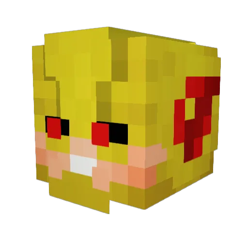 ShlongLongman222 Minecraft avatar head, 3D render