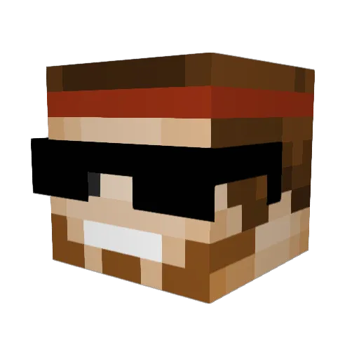 Shloski Minecraft avatar head, 3D render