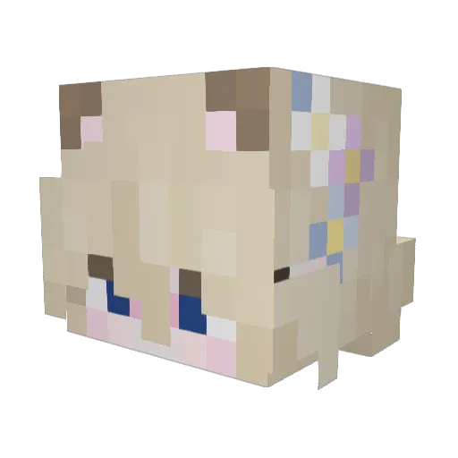 Shlushh_ Minecraft avatar head, 3D render