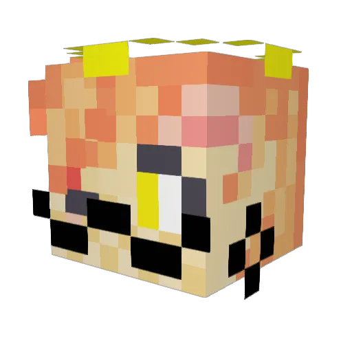 Shmallowy Minecraft avatar head, 3D render