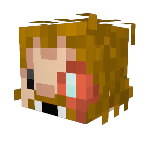 Shmarry Minecraft avatar head, 3D render