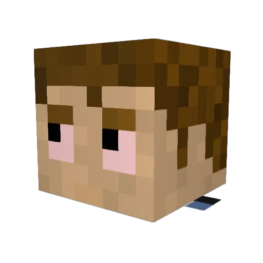 Shmeagal Minecraft avatar head, 3D render