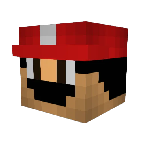 Shmeagolz Minecraft avatar head, 3D render