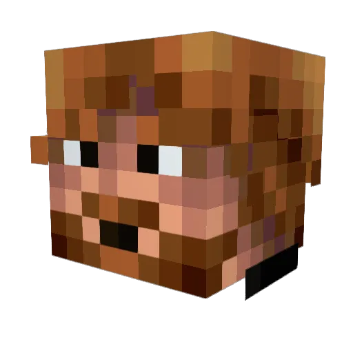 Shmebicorn Minecraft avatar head, 3D render