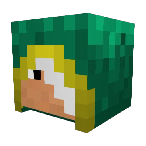 Shmekkles Minecraft avatar head, 3D render