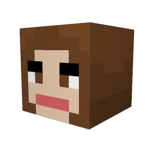 Shmevon Minecraft avatar head, 3D render