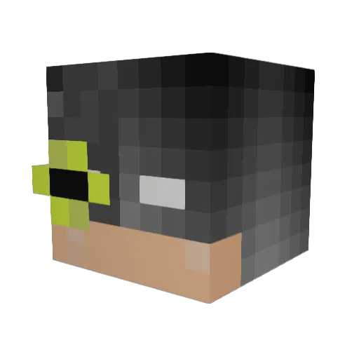 ShmexyBatman Minecraft avatar head, 3D render