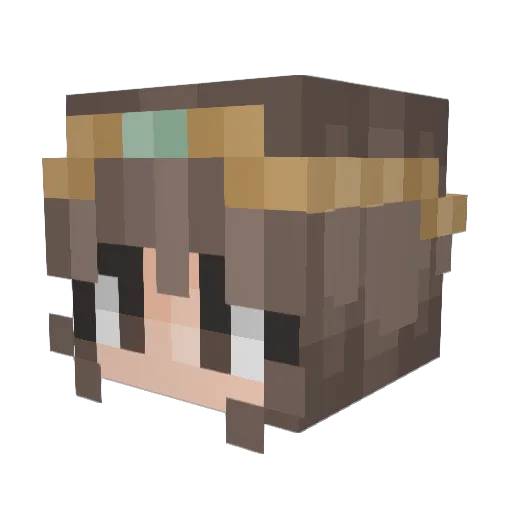 Shmo0dle Minecraft avatar head, 3D render