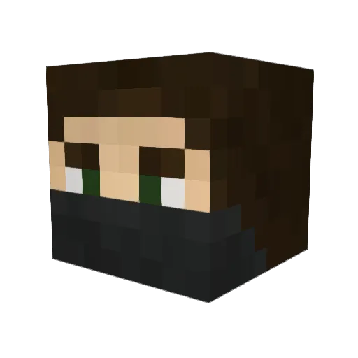 Shmoken Minecraft avatar head, 3D render