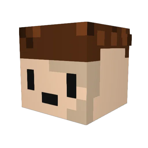Shmuelll Minecraft avatar head, 3D render