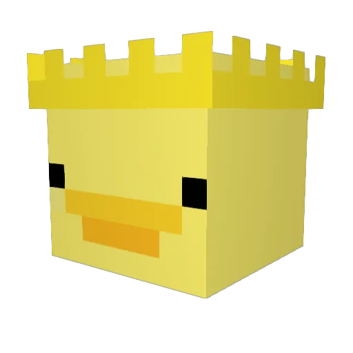 Shmukisan Minecraft avatar head, 3D render