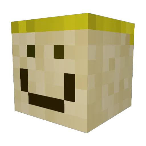 Shmulik_Sasson Minecraft avatar head, 3D render