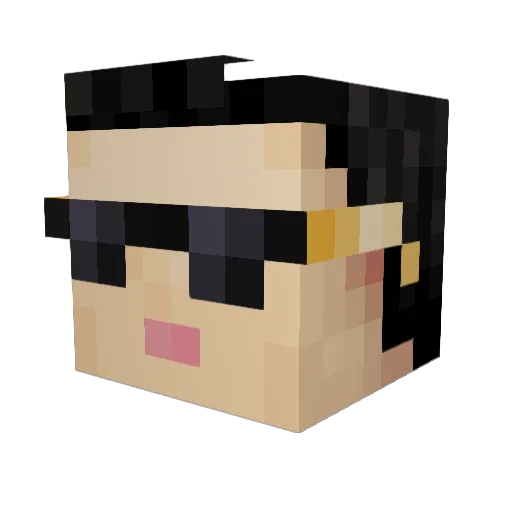 ShmungussWunguss Minecraft avatar head, 3D render