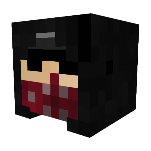 Shna_ Minecraft avatar head, 3D render