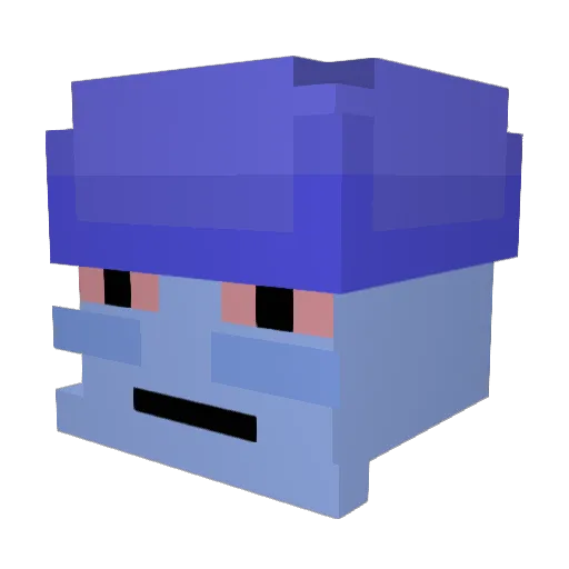 Shnif Minecraft avatar head, 3D render
