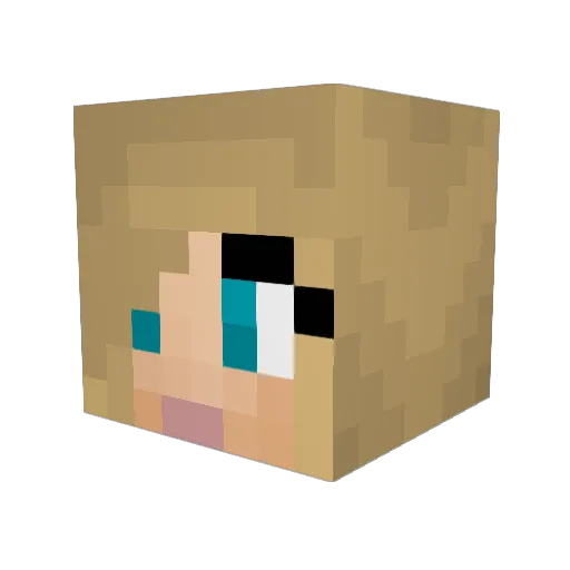 Shnooopy Minecraft avatar head, 3D render