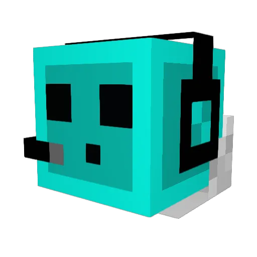 ShnuuShnuu Minecraft avatar head, 3D render