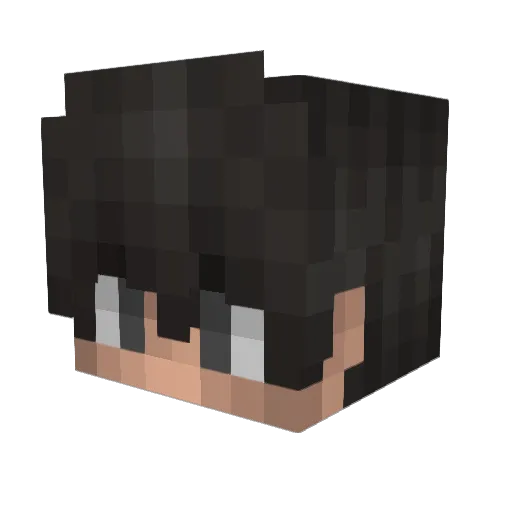 Shnxi Minecraft avatar head, 3D render