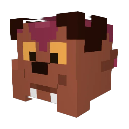 ShoBwomphemoth Minecraft avatar head, 3D render