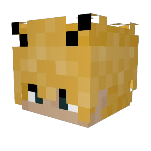 ShoHibari_ Minecraft avatar head, 3D render