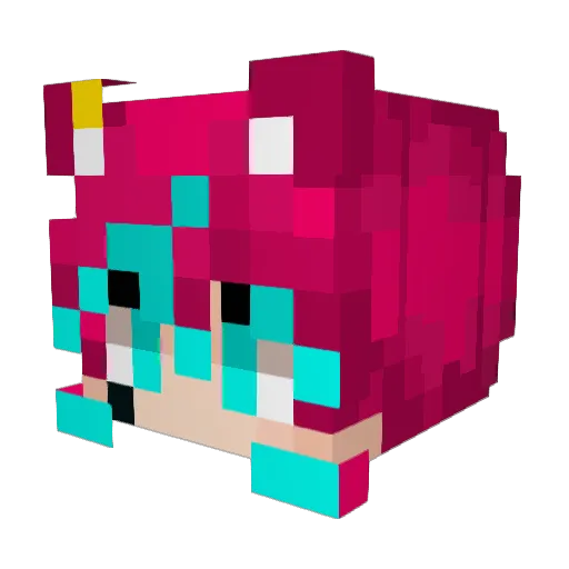 ShoMirai Minecraft avatar head, 3D render