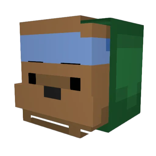 ShoRipped Minecraft avatar head, 3D render