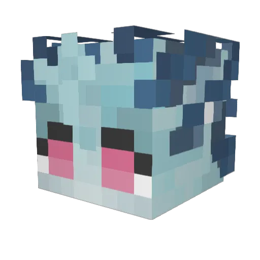 Shobbl Minecraft avatar head, 3D render