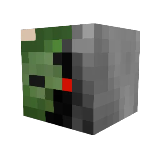 ShockTiger71 Minecraft avatar head, 3D render