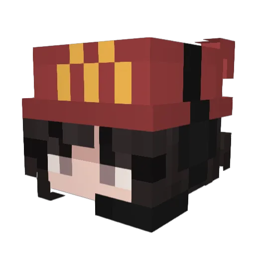 ShockedPichu Minecraft avatar head, 3D render