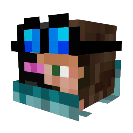 ShockerRJ Minecraft avatar head, 3D render