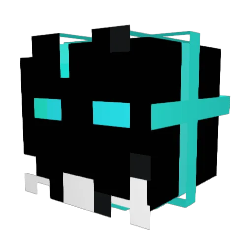 Shockerm Minecraft avatar head, 3D render