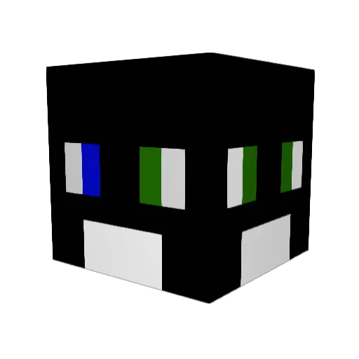 ShockingHunter Minecraft avatar head, 3D render