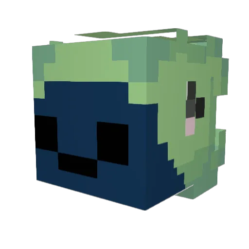Shockinglooniton Minecraft avatar head, 3D render