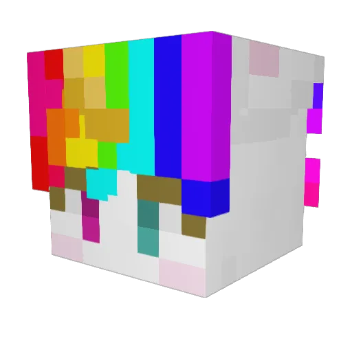 Shocklift Minecraft avatar head, 3D render