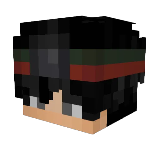 Shockstriker Minecraft avatar head, 3D render