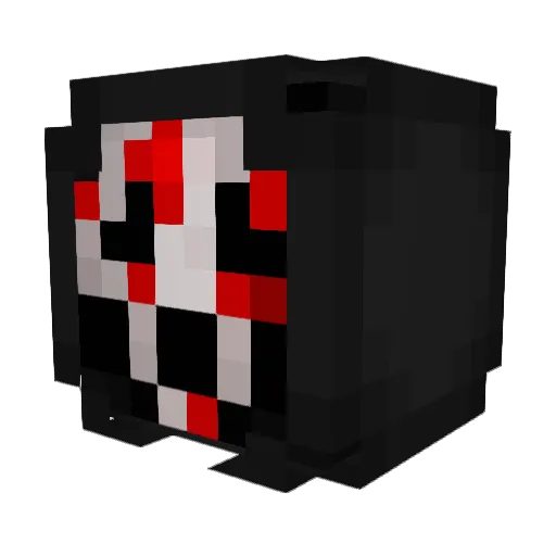 Shockwaved Minecraft avatar head, 3D render
