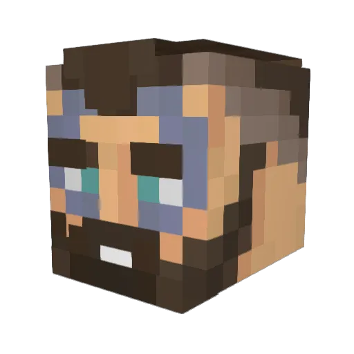 Shockweed Minecraft avatar head, 3D render