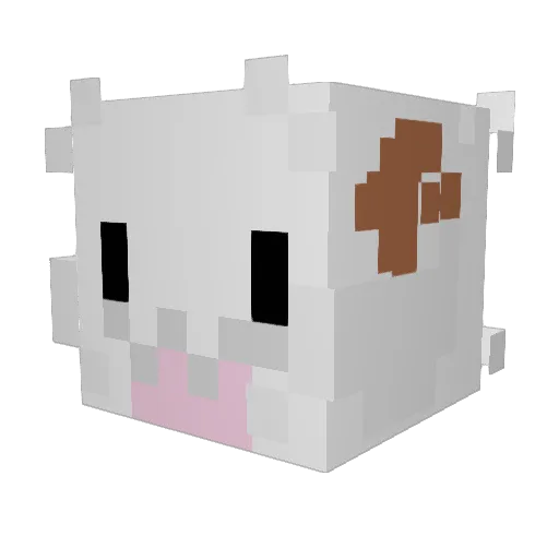 Shocoporo Minecraft avatar head, 3D render