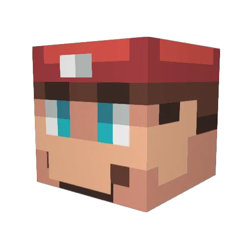 Shodeel Minecraft avatar head, 3D render